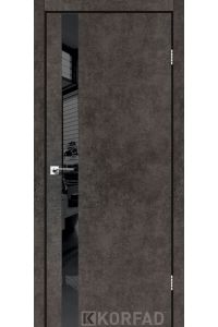 GLP-02 лофт бетон глухая стекло черное